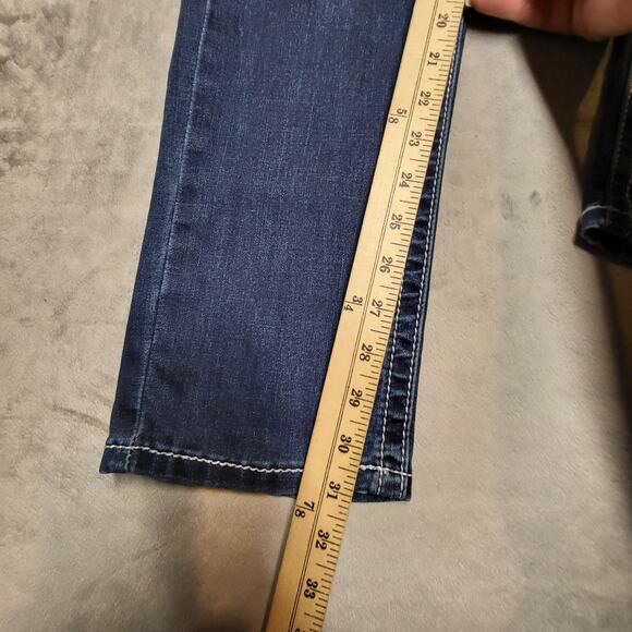 Ariya Jeans Jeans Womens 12 Blue Stretch Straight Leg Medium Wash Denim - Picture 8 of 12